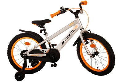 Volare Rocky 18 tum Barncykel Grå, Hand & fotbroms - För barn 4-7 år