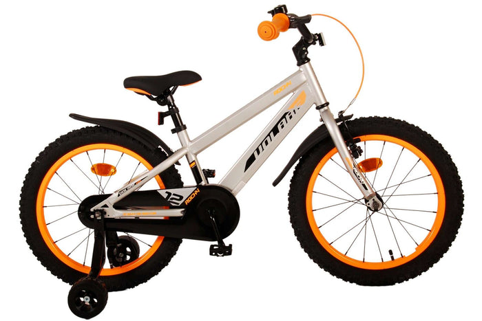 Volare Rocky 18 tum Barncykel Grå, Hand & fotbroms - För barn 4-7 år
