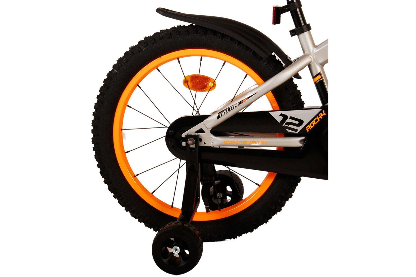 Volare Rocky 18 tum Barncykel Grå, Hand & fotbroms - För barn 4-7 år