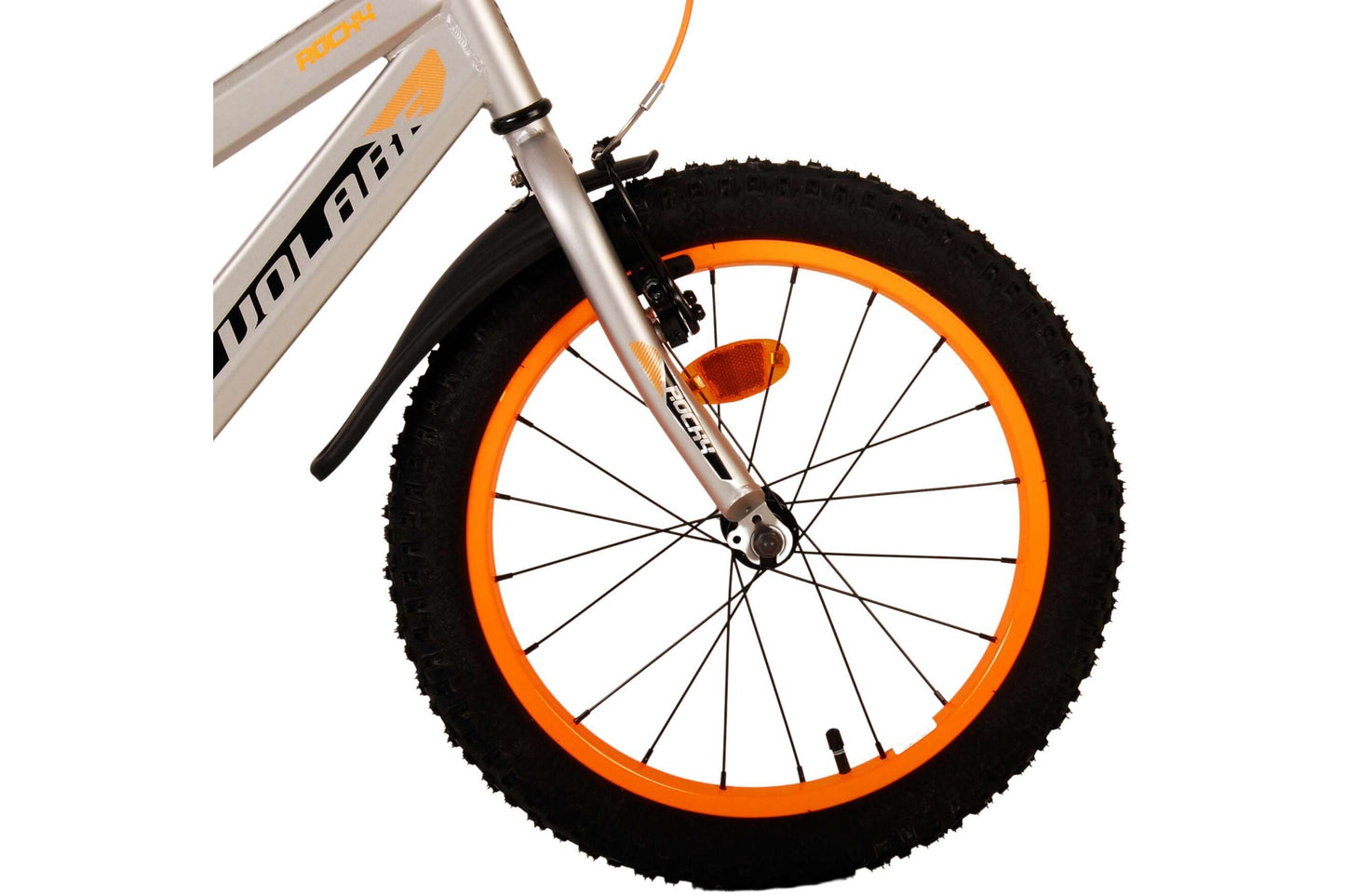 Volare Rocky 18 tum Barncykel Grå, Hand & fotbroms - För barn 4-7 år