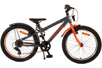 Volare Rocky Barncykel 20 tum, Grå Orange 6 växlar - Lilla Cykelbutiken