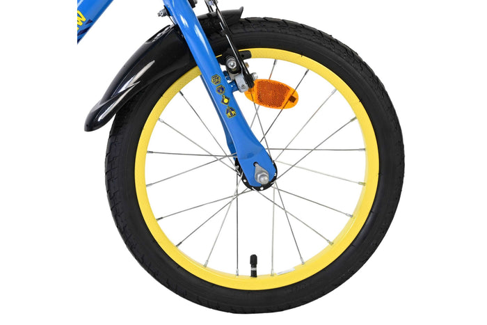 Rubble & Crew 16 Tum Barncykel – Blå med Stödhjul & Handbromsar