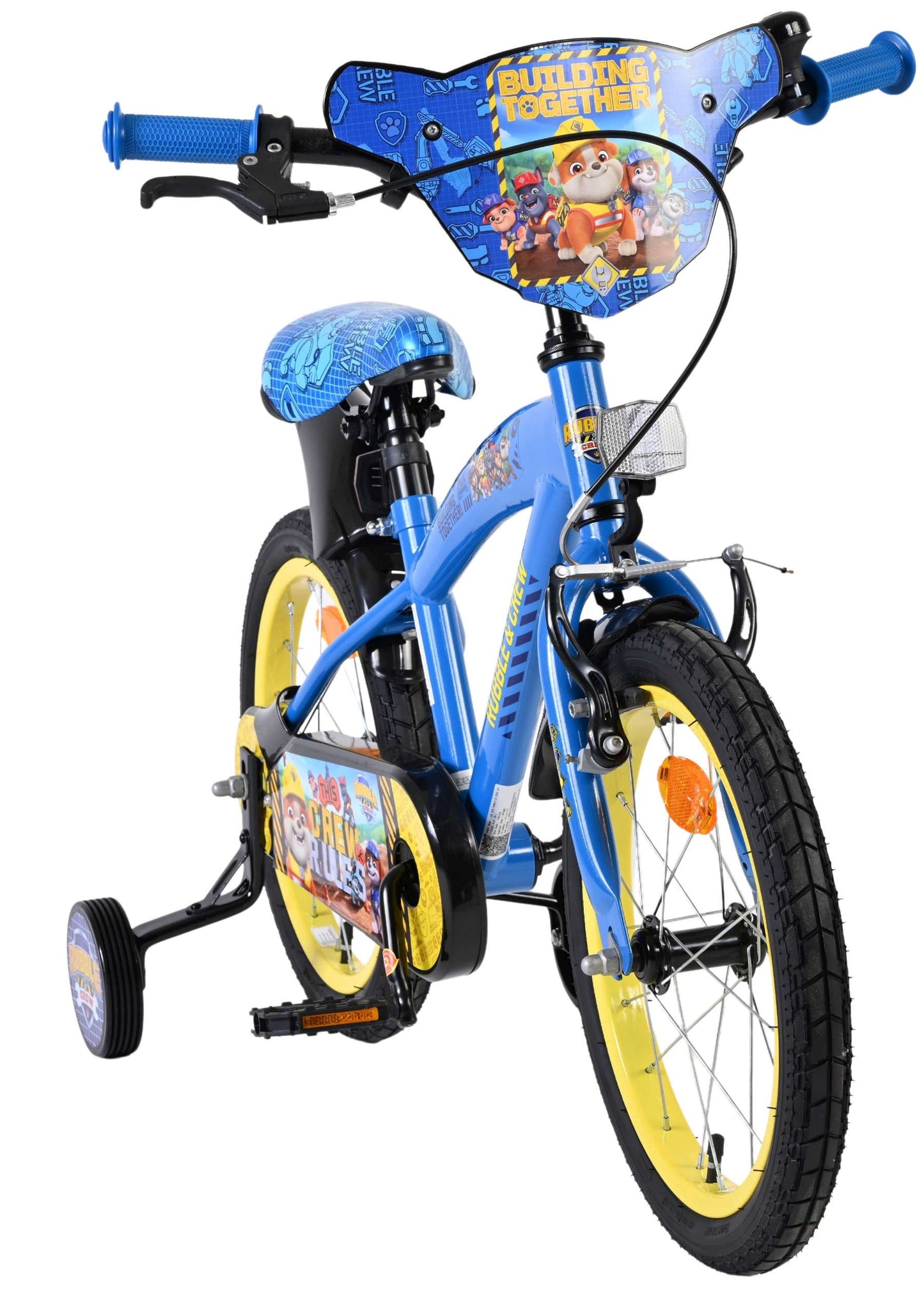 Rubble & Crew Children's Blå 16 tum – Barncykel med stödhjul