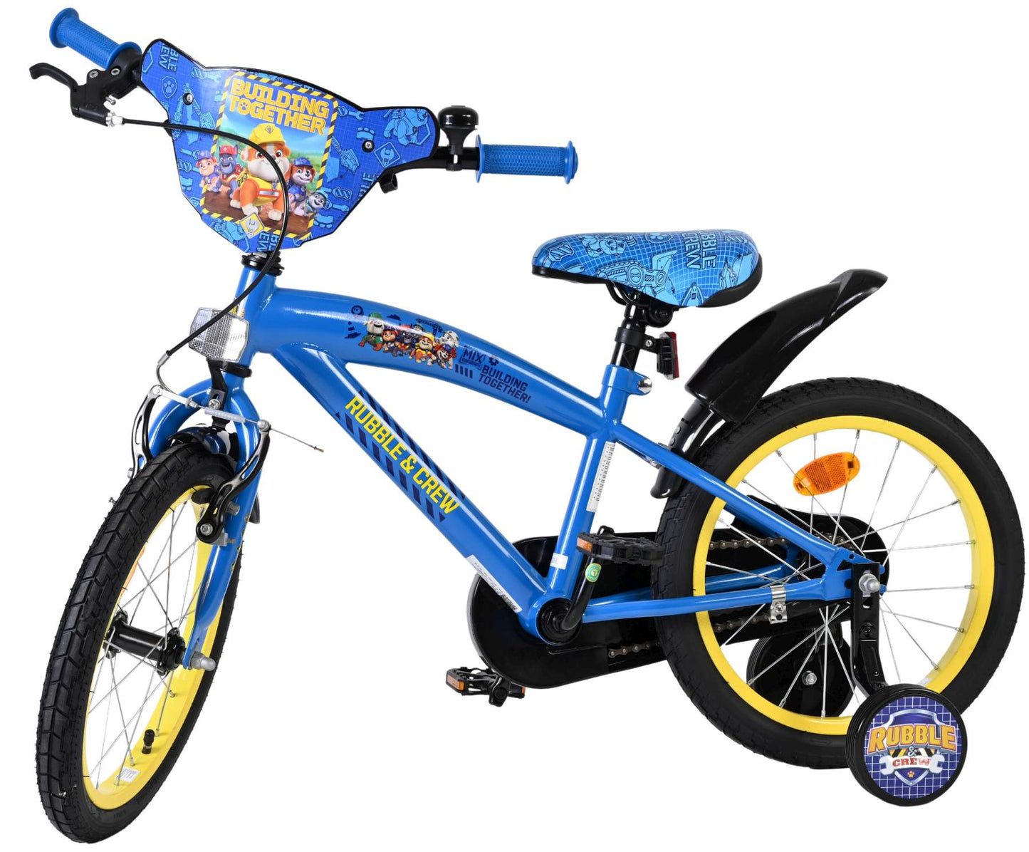Rubble & Crew Children's Blå 16 tum – Barncykel med stödhjul