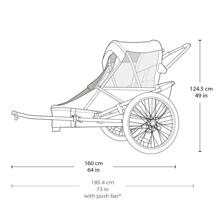 Wike Special Needs Large – Anpassad cykelvagn med promenad- och joggingkit