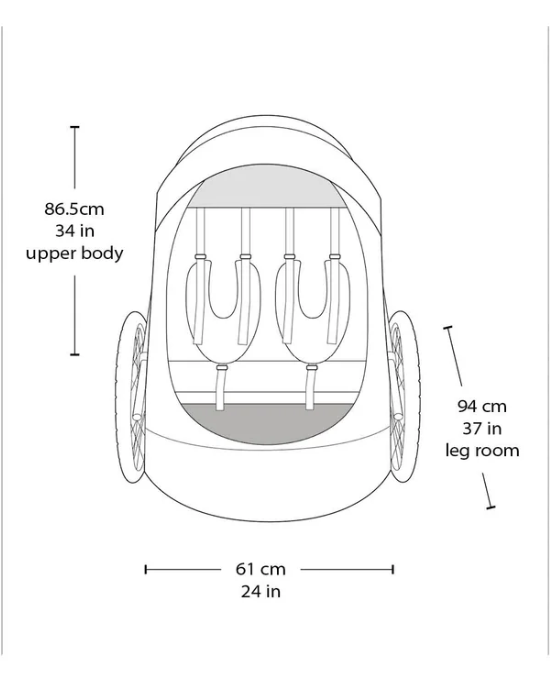 Wike Special Needs Large – Anpassad cykelvagn med promenad- och joggingkit