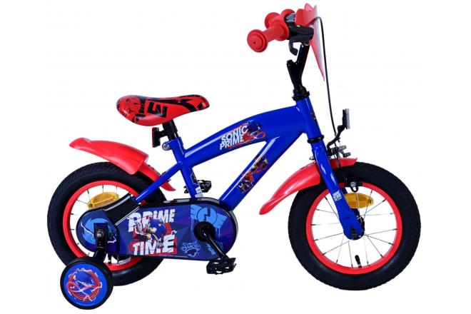 Sonic Prime Barncykel 12 tum, Blå/Röd - Lilla Cykelbutiken