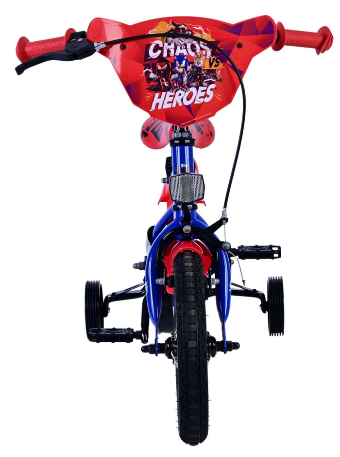 Sonic Prime Barncykel 12 tum, Blå/Röd - Lilla Cykelbutiken