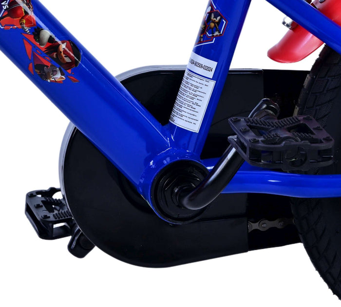 Sonic Prime Barncykel 12 tum, Blå/Röd - Lilla Cykelbutiken