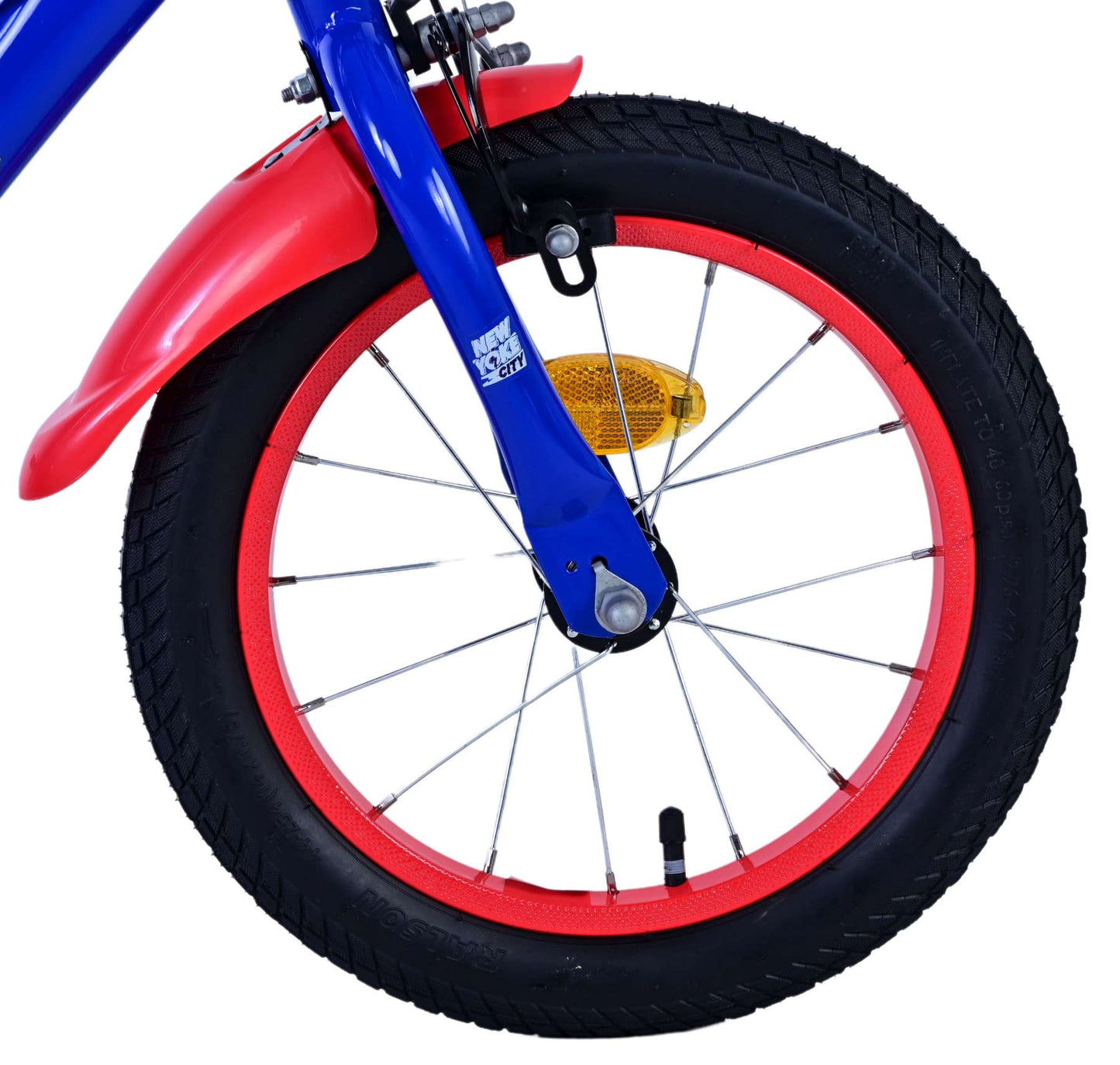 Turbo Crew Kids' Blå 14 tum – Barncykel med två handbromsar