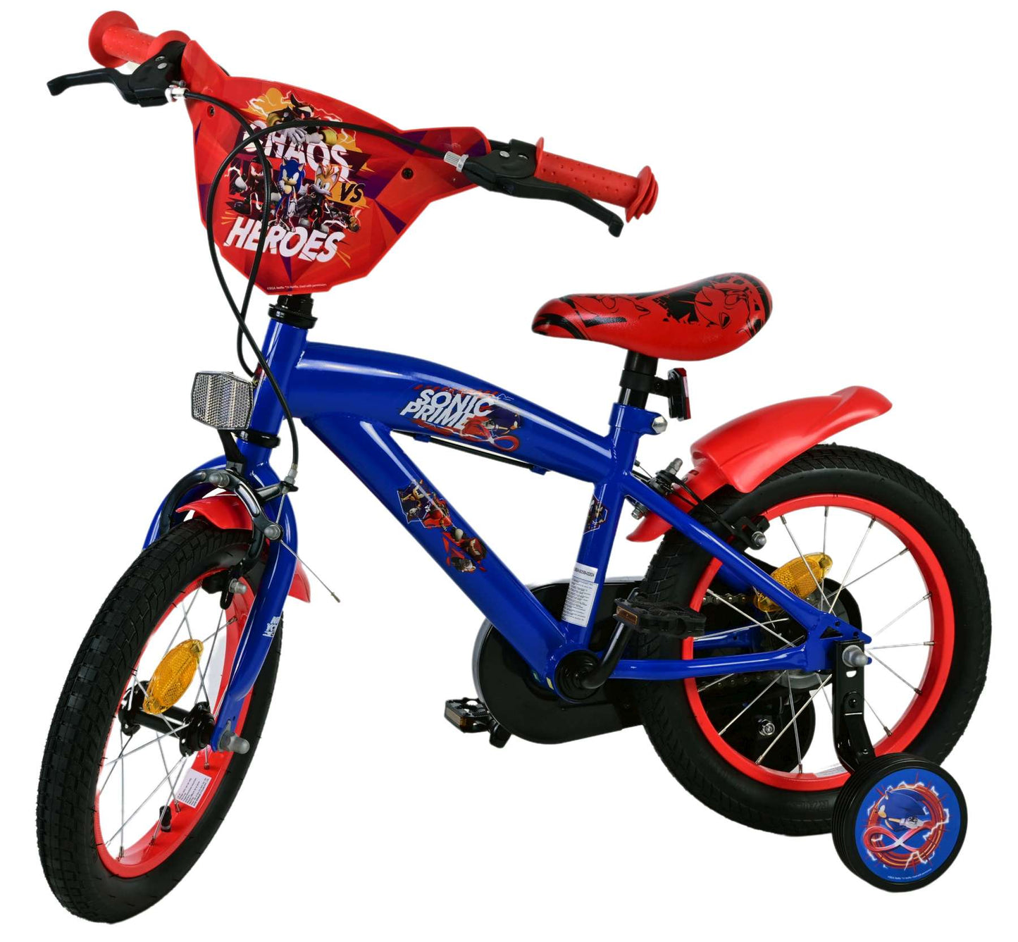 Turbo Crew Kids' Blå 14 tum – Barncykel med två handbromsar