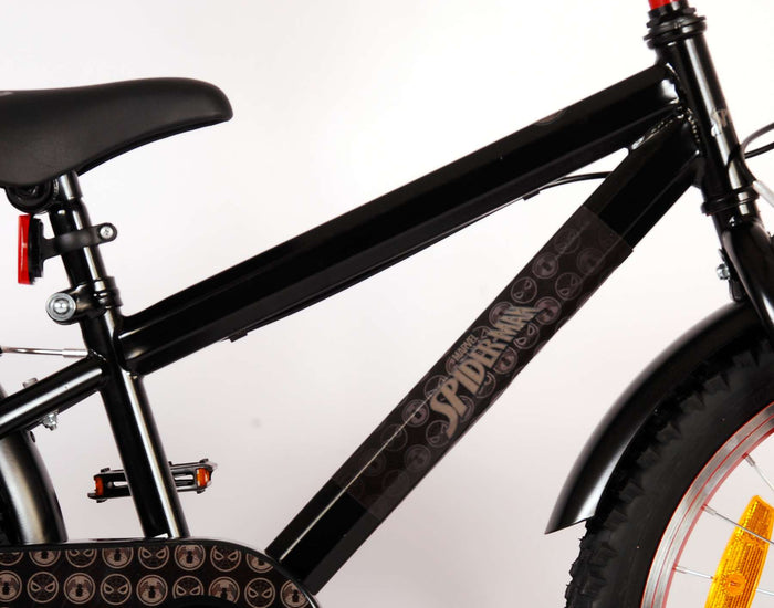 Spider-Man Barncykel Två Handbromsar 20 tum, Matt Svart - Lilla Cykelbutiken