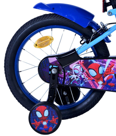 Spidey Barncykel Två Handbromsar 16 tum, Blå - Lilla Cykelbutiken