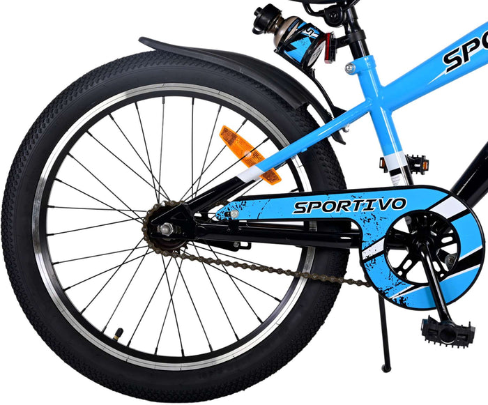 Volare Sportivo Barncykel 20 tum, Blå - Lilla Cykelbutiken