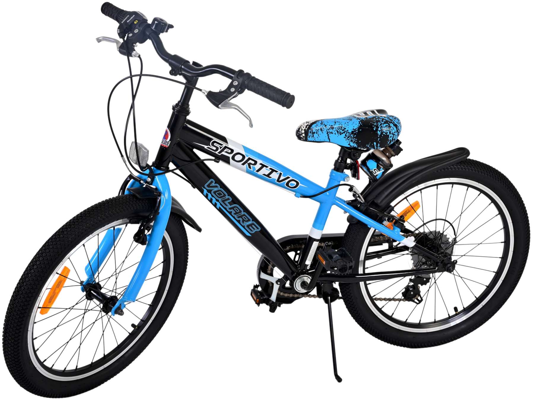 Volare Sportivo Barncykel 20 tum, Blå 7 Växlar - Lilla Cykelbutiken