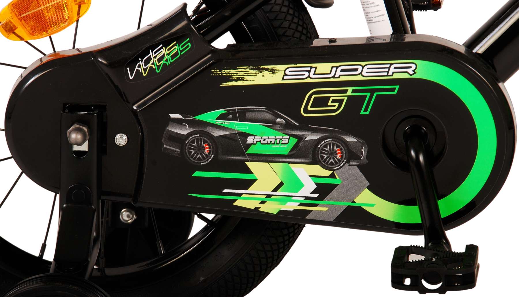 Volare Super GT Barncykel 14 tum, Grön - Lilla Cykelbutiken