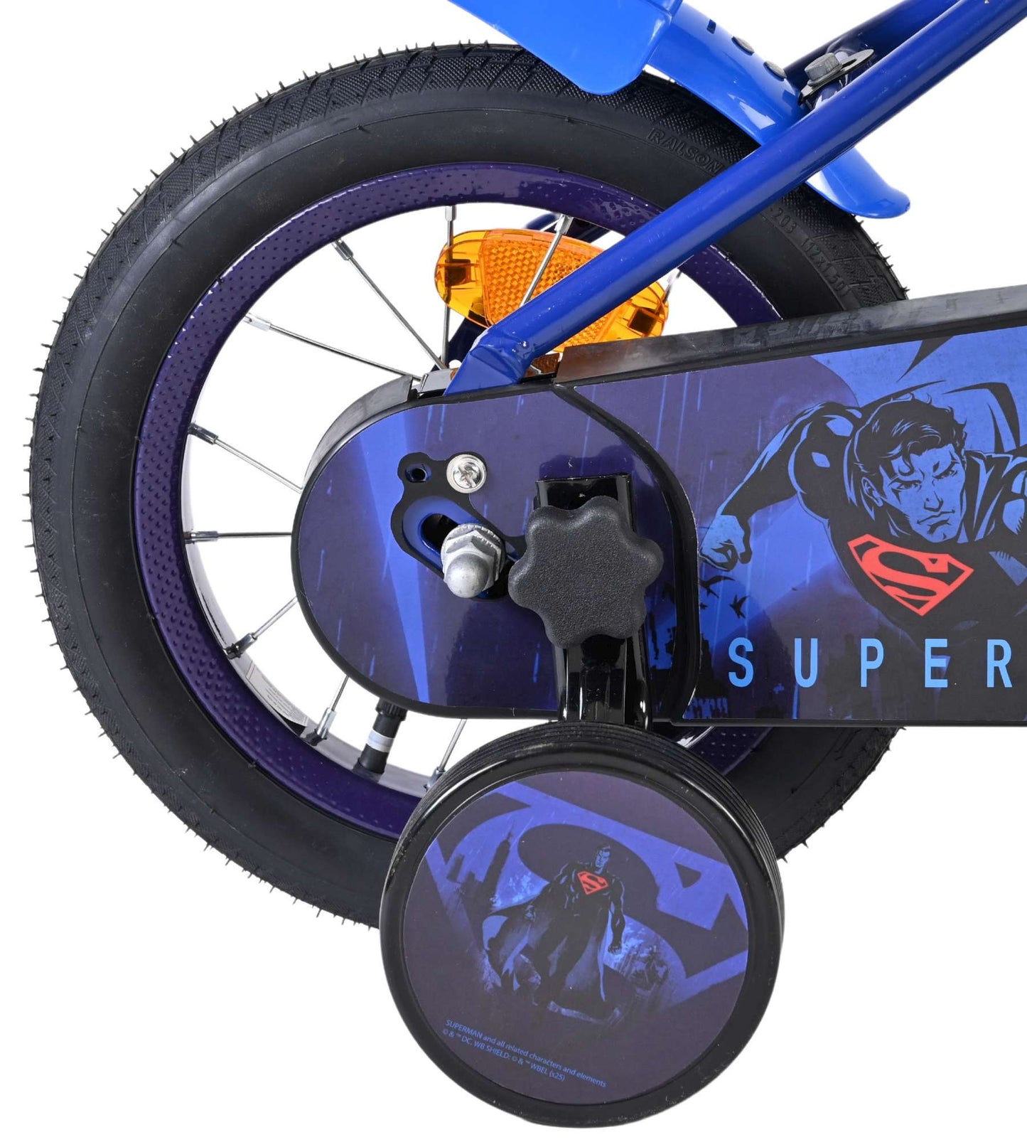 superman Blå 12 tum – Barncykel med stödhjul