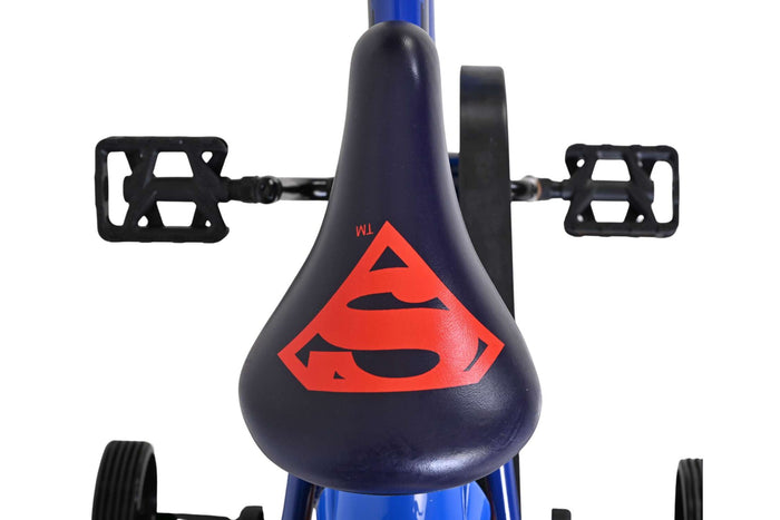 DC Superman 12 tum barncykel med stödhjul, För barn 3-4 år