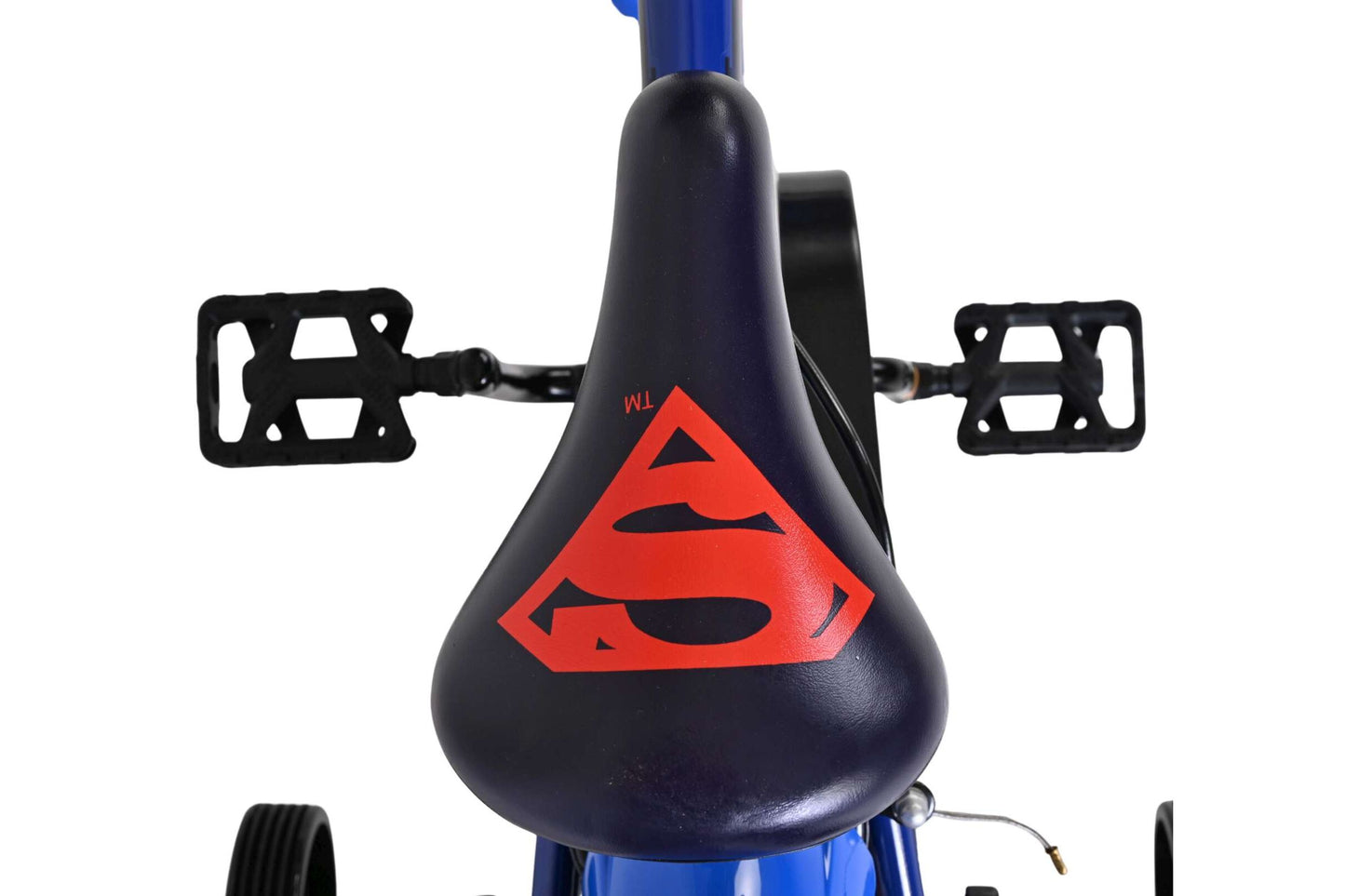 Volare Superman 12 Tum Barncykel Med Stödhjul, Blå - För barn 3-4 år