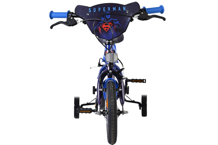Volare Superman 12 Tum Barncykel Med Stödhjul, Blå - För barn 3-4 år