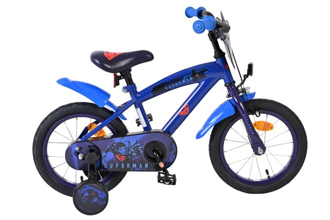 Superman Barncykel 14 tum, Blå - För barn 5-5 år