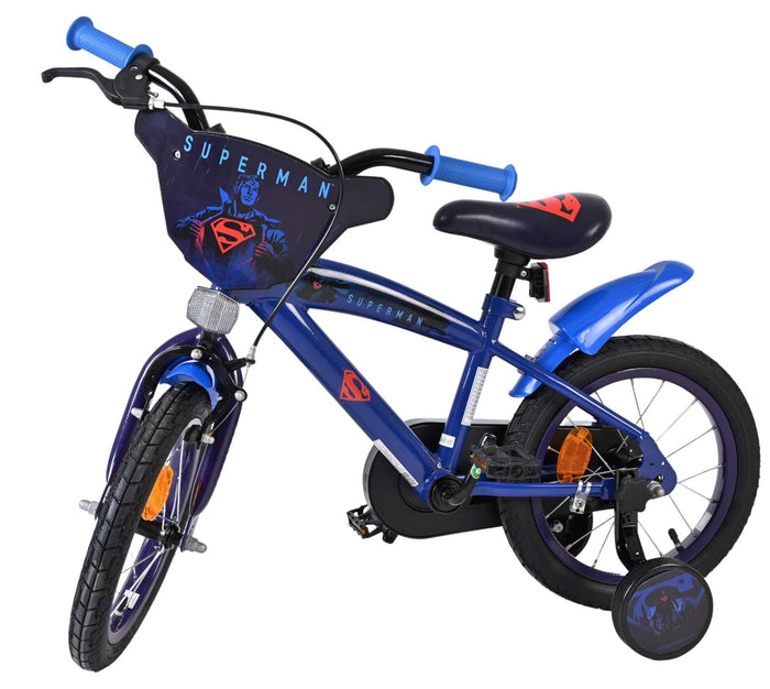 Superman Barncykel 14 tum, Blå - För barn 5-5 år
