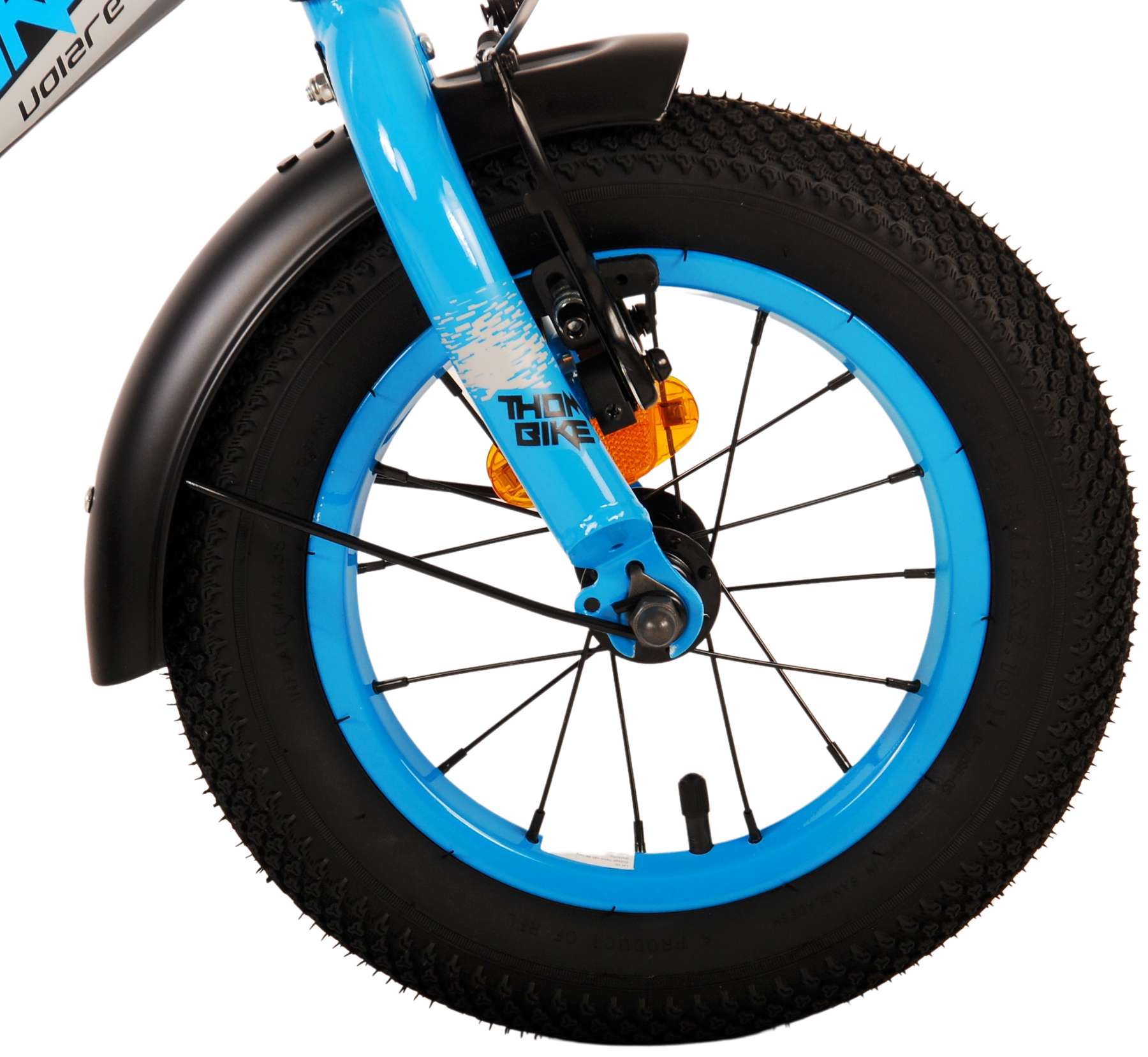 Volare Thombike Barncykel 12 tum, Svart Blå - Lilla Cykelbutiken