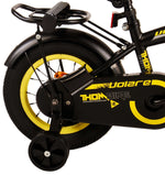 Volare Thombike Barncykel 12 tum, Svart Gul - Lilla Cykelbutiken