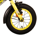 Volare Thombike Barncykel 12 tum, Svart Gul - Lilla Cykelbutiken