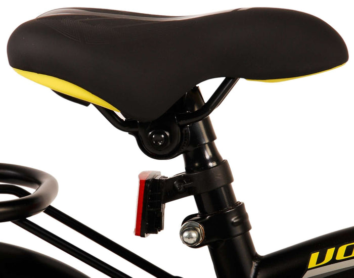 Volare Thombike Barncykel 12 tum, Svart Gul - Lilla Cykelbutiken
