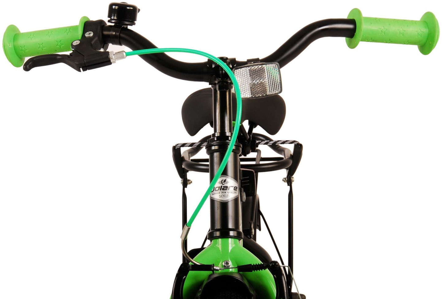 Volare Thombike Barncykel 12 tum, Svart Grön - Lilla Cykelbutiken