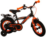 Volare Thombike Barncykel 12 tum, Svart Orange - Lilla Cykelbutiken