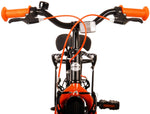 Volare Thombike Barncykel 12 tum, Svart Orange Två Handbromsar - Lilla Cykelbutiken