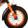 Volare Thombike Barncykel 12 tum, Svart Orange Två Handbromsar - Lilla Cykelbutiken