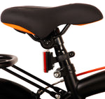 Volare Thombike Barncykel 12 tum, Svart Orange Två Handbromsar - Lilla Cykelbutiken
