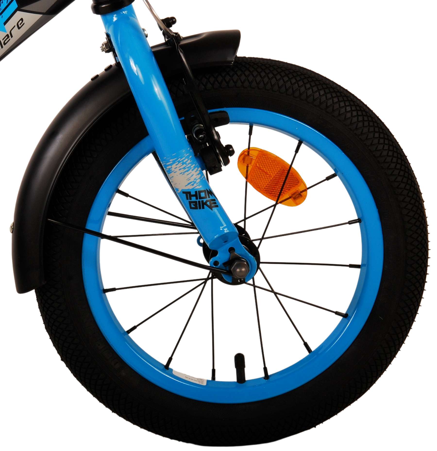 Volare Thombike Barncykel 14 tum Svart Blå - Lilla Cykelbutiken