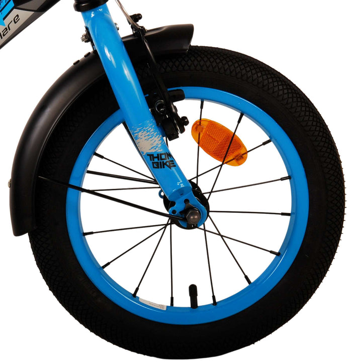 Volare Thombike Barncykel 14 tum Svart Blå - Lilla Cykelbutiken