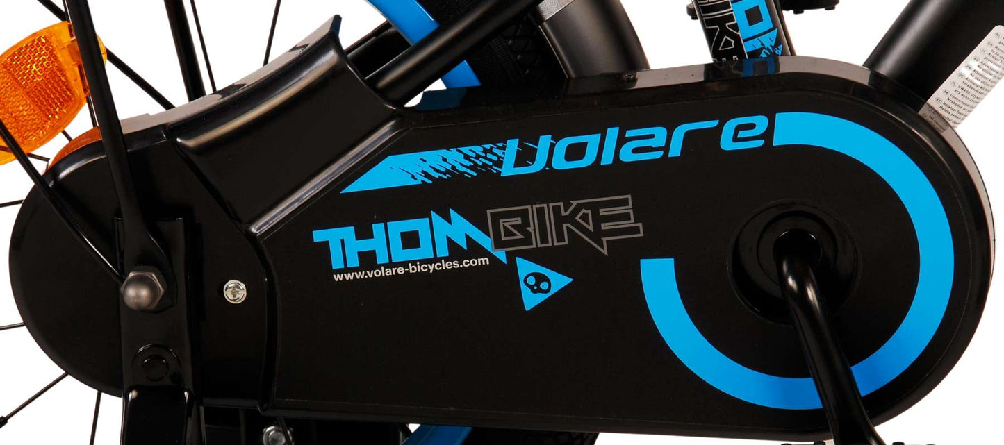 Volare Thombike Barncykel 14 tum Svart Blå - Lilla Cykelbutiken