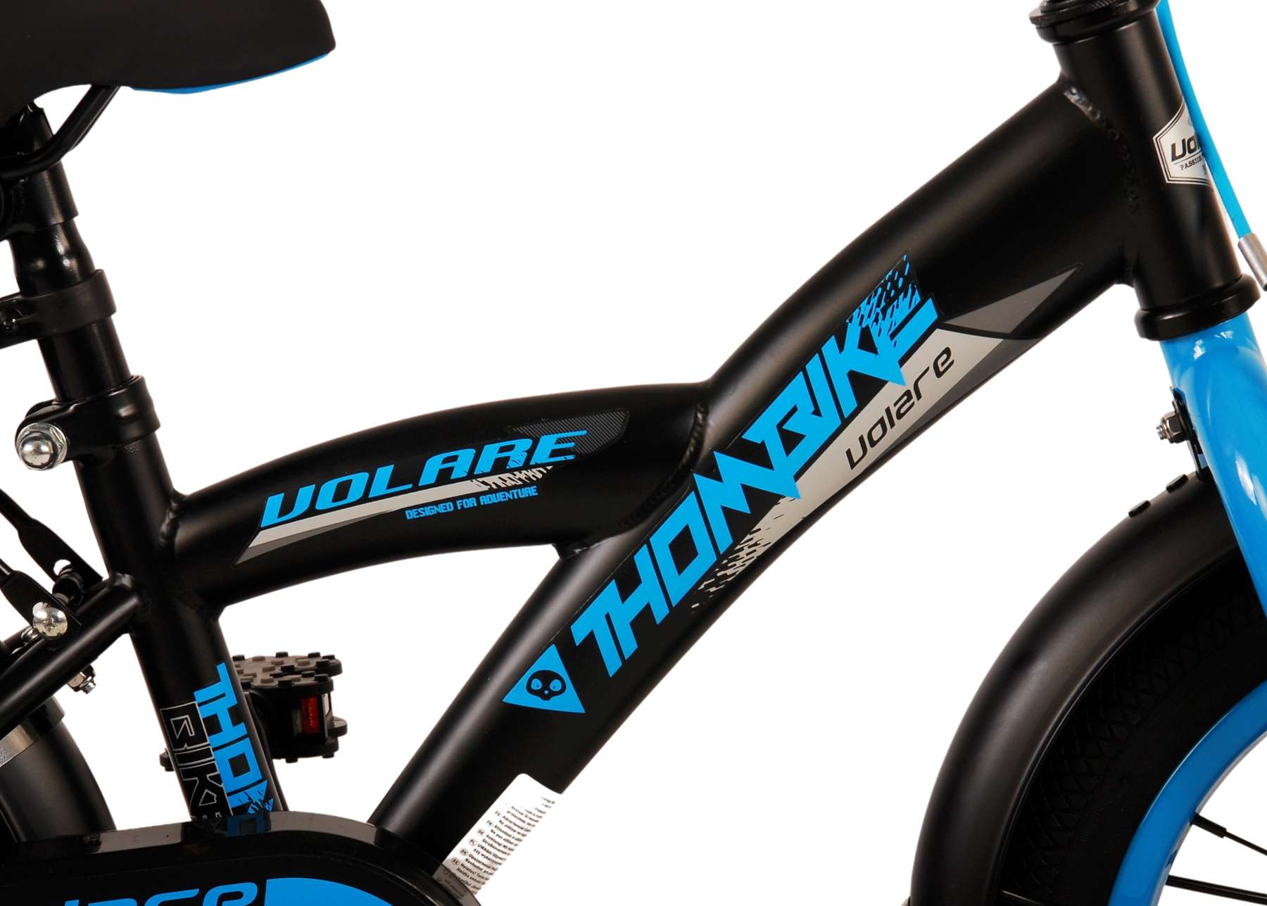Volare Thombike Barncykel 14 tum Svart Blå - Lilla Cykelbutiken