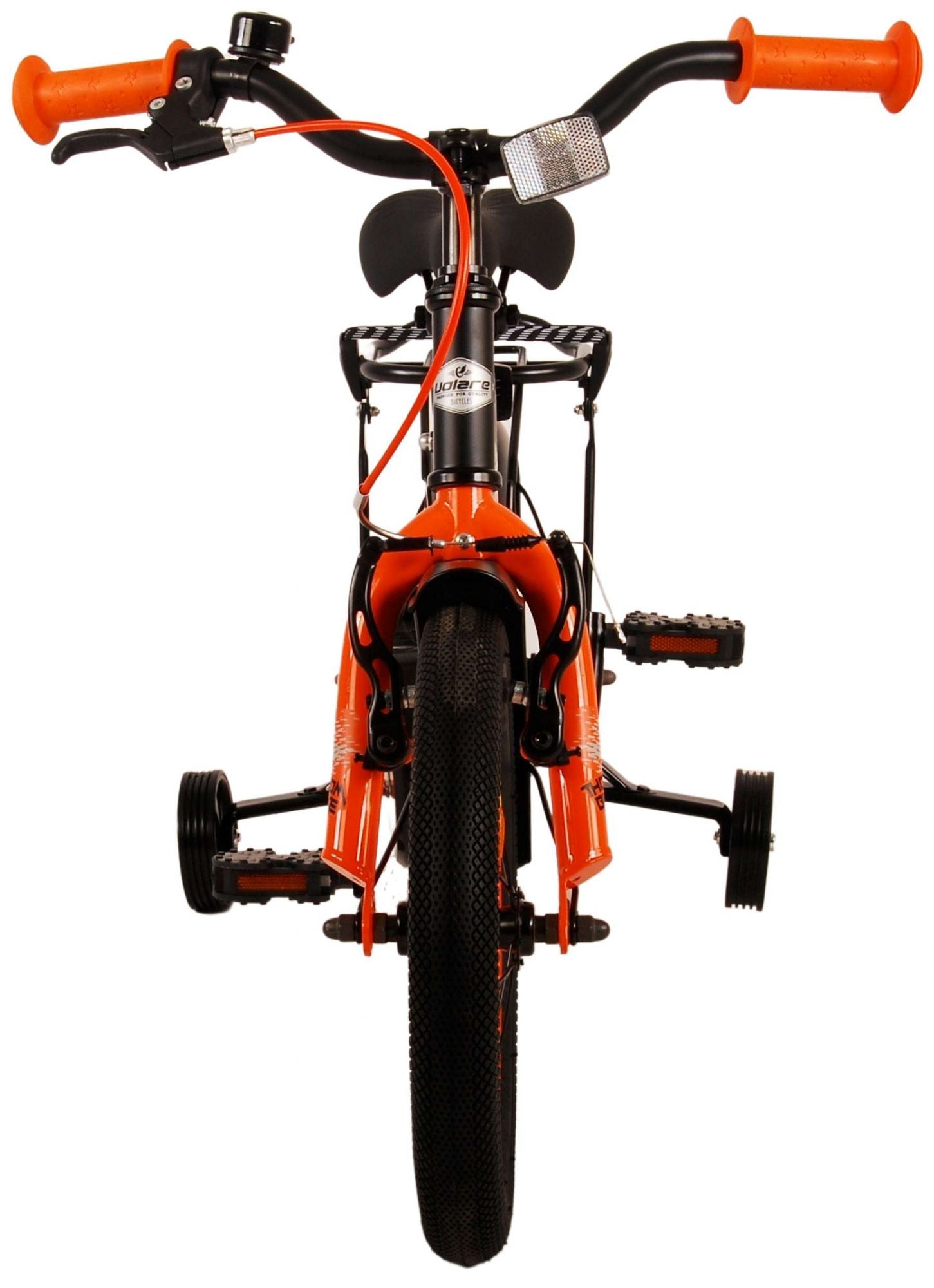 Volare Thombike Barncykel 14 tum, Svart Orange - Lilla Cykelbutiken
