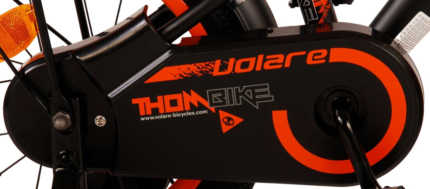 Volare Thombike Barncykel 14 tum, Svart Orange - Lilla Cykelbutiken