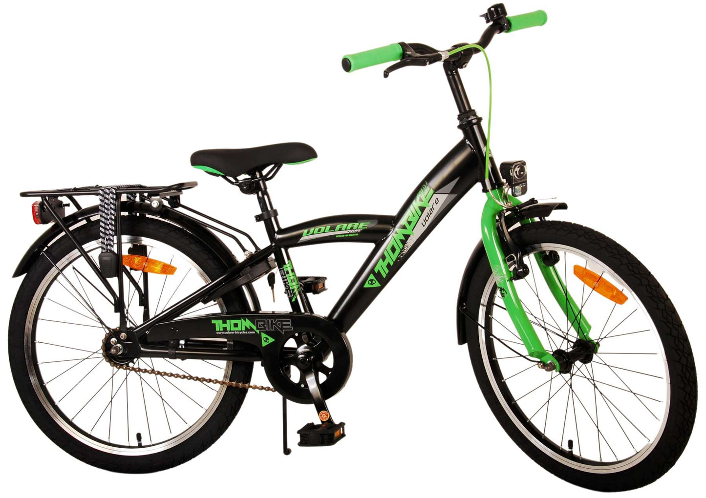 Volare Thombike Barncykel 20 tum, Svart Grön - Lilla Cykelbutiken