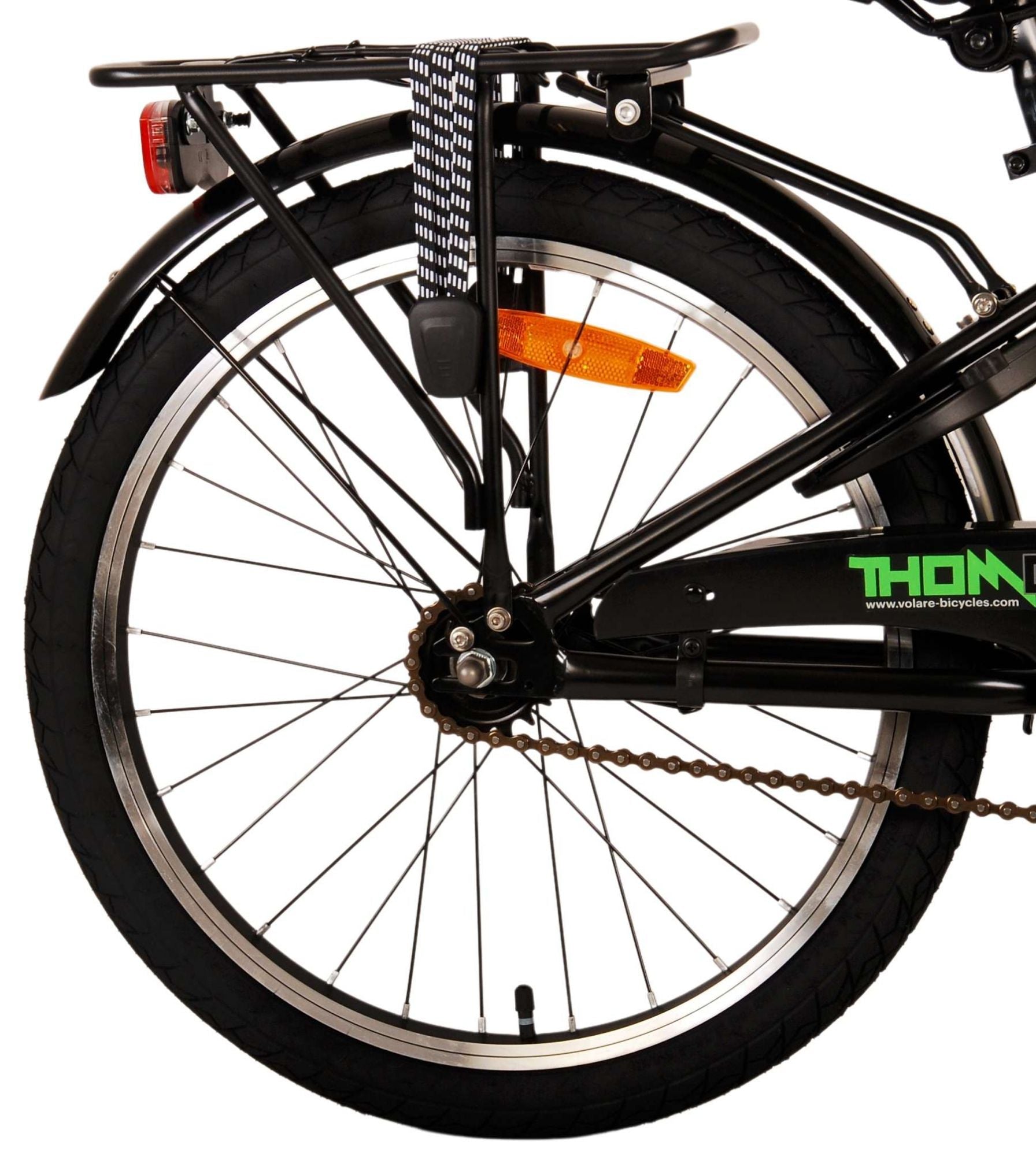 Volare Thombike Barncykel 20 tum, Svart Grön - Lilla Cykelbutiken