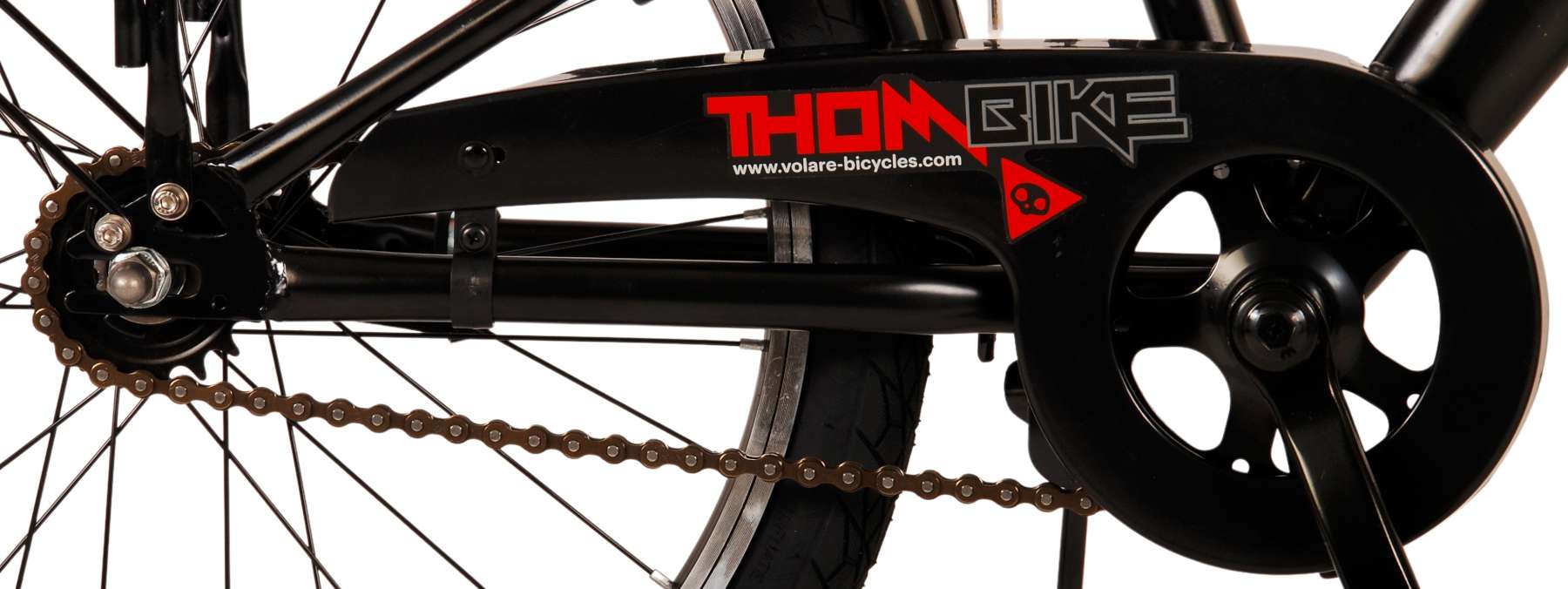 Volare Thombike Barncykel 20 tum, Svart Röd - Lilla Cykelbutiken