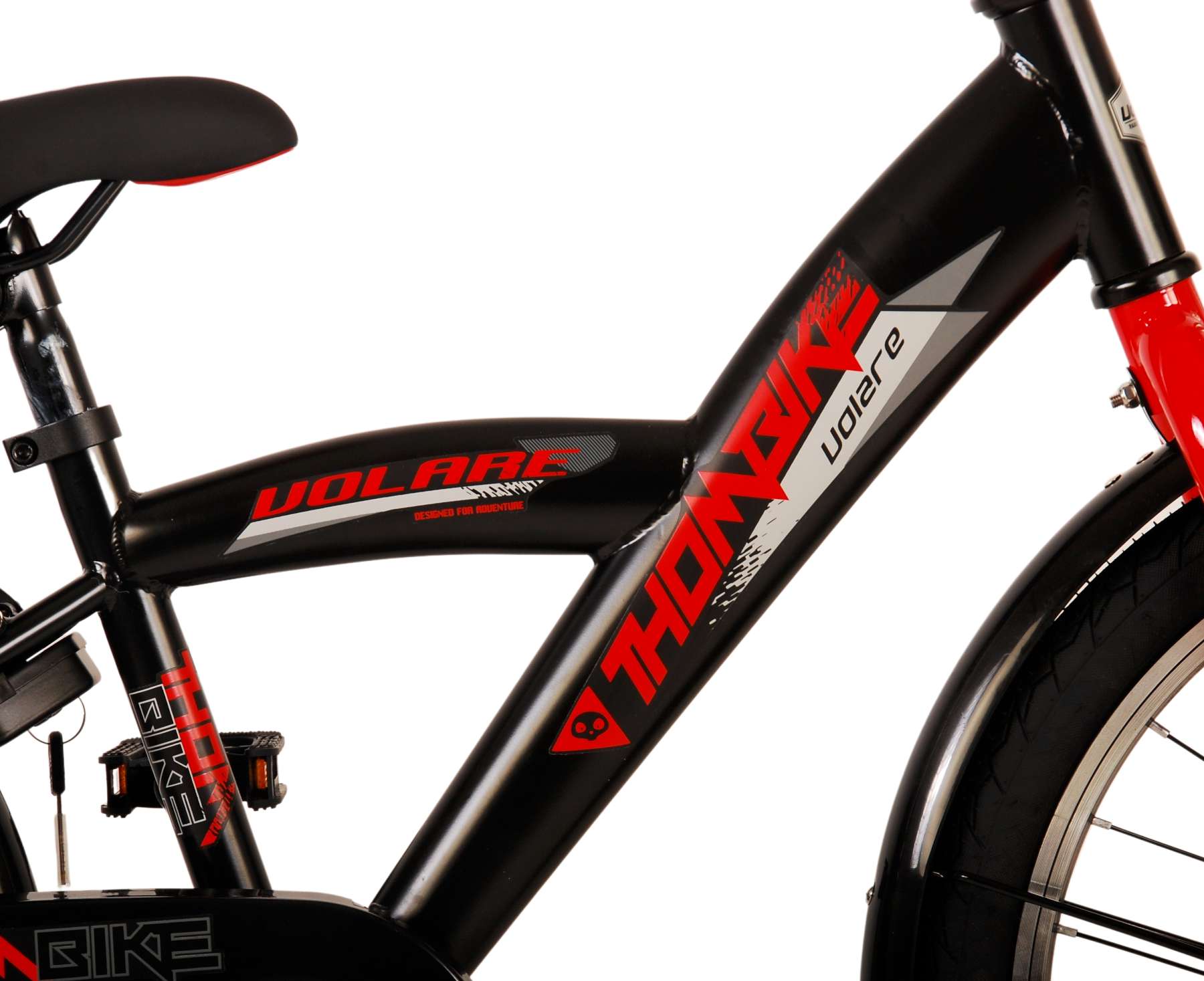 Volare Thombike Barncykel 20 tum, Svart Röd - Lilla Cykelbutiken