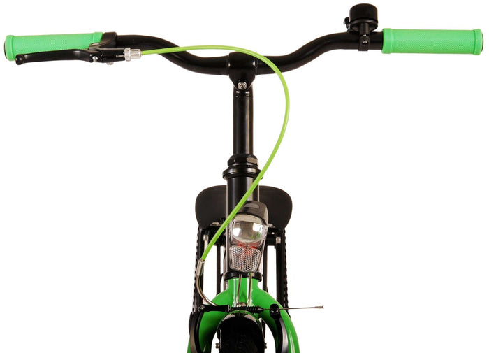 Volare Thombike Barncykel 24 tum, Svart Grön - Lilla Cykelbutiken