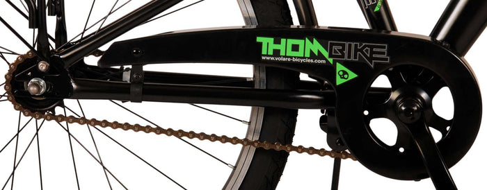 Volare Thombike Barncykel 24 tum, Svart Grön - Lilla Cykelbutiken