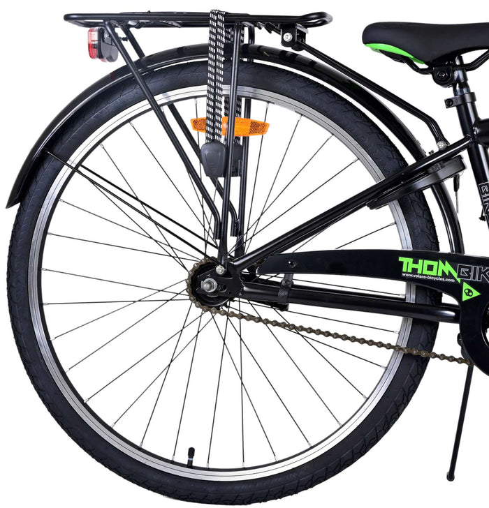Volare Thombike Barncykel 26 tum, Svart Grön - Lilla Cykelbutiken