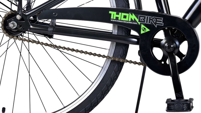 Volare Thombike Barncykel 26 tum, Svart Grön - Lilla Cykelbutiken