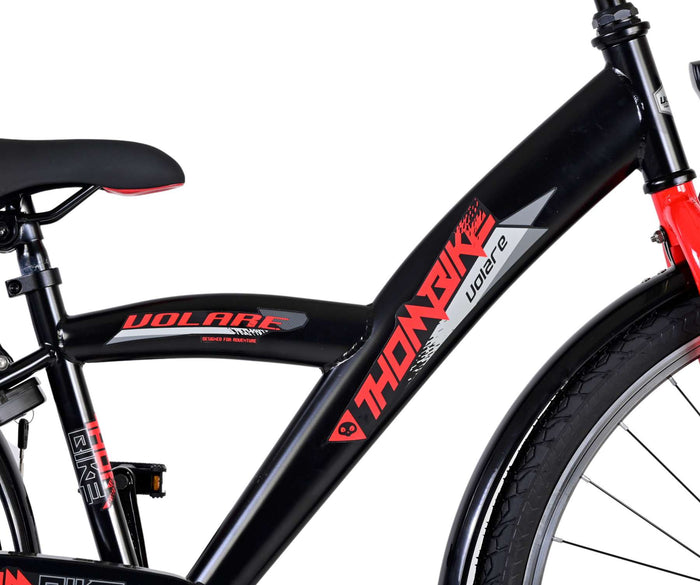 Volare Thombike Barncykel 26 tum, Svart Röd - Lilla Cykelbutiken